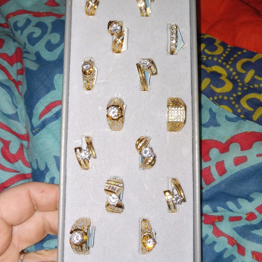14kt gold plated luxury rings